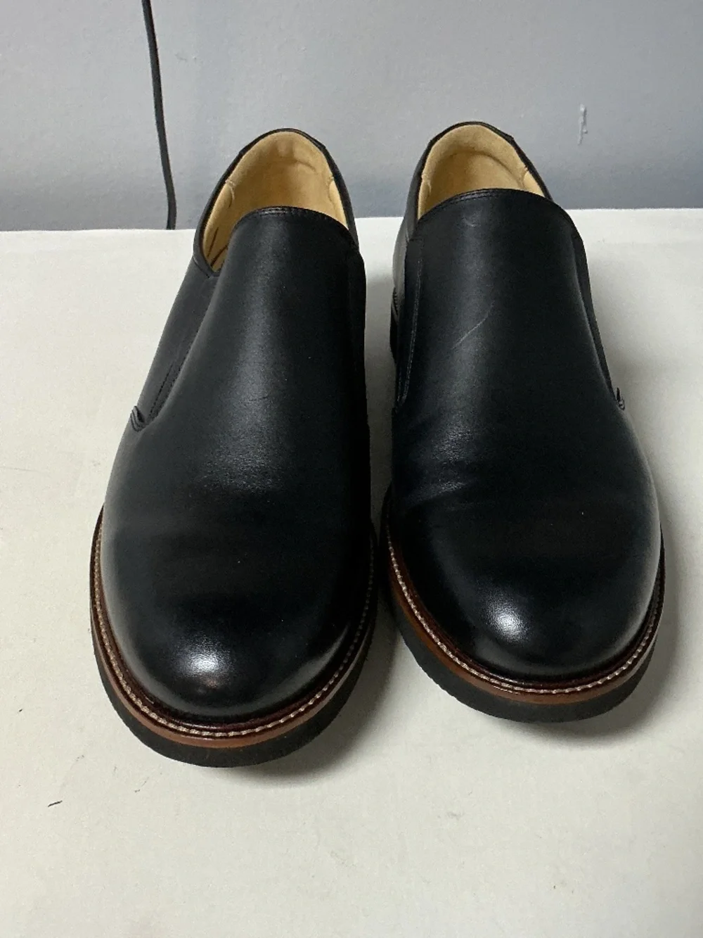 Samuel Hubbard Frequent Traveler Slip On Men’s 13 M Black Leather Loafers